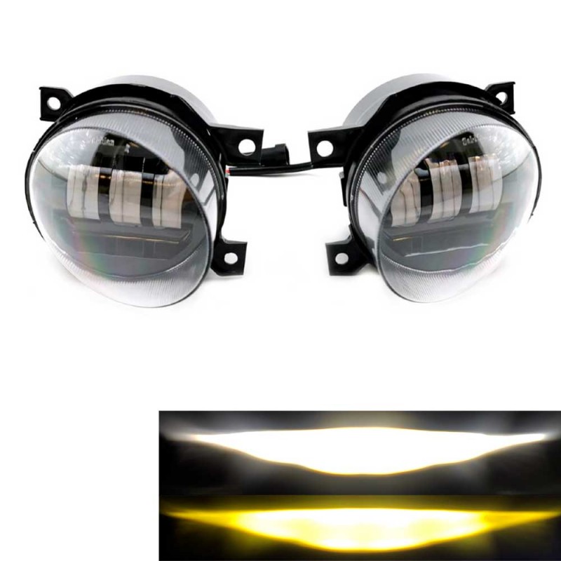 Противотуманные фары LED Volkswagen 45W белый и желтый свет (к-т 2 шт)