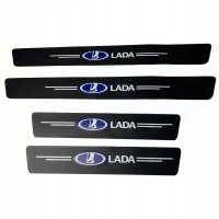 Накладка на пороги Lada carbon (к-т 4шт)