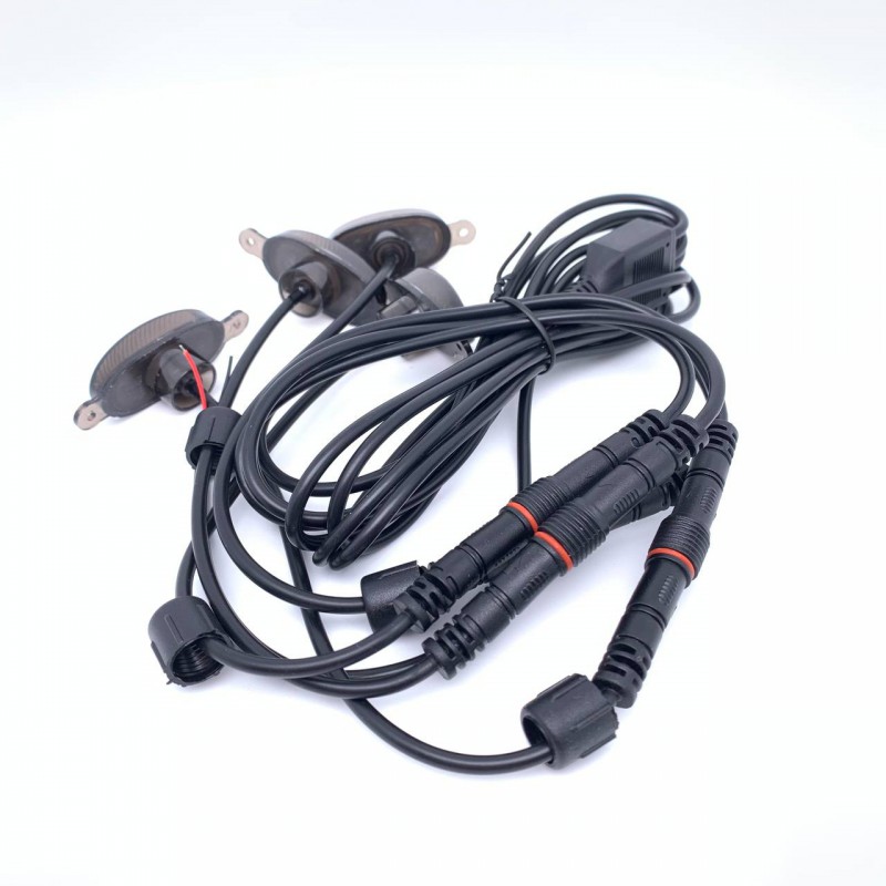 Подсветка решетки радиатора 12 LED желтый 12V (к-т 4шт)