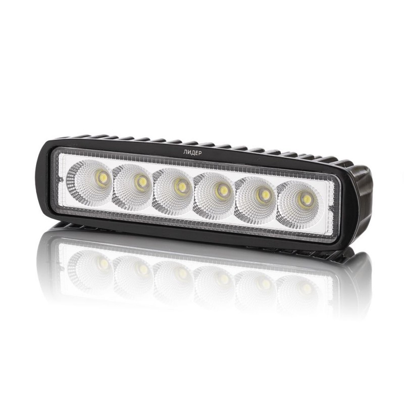 Фара светодиодная Leader 10-30V, 18W (6x3W), 1320Lm, EPISTAR, FLOOD 1 шт