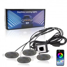 Габариты в решетку радиатора 3LED RGB Bluetooth 12V