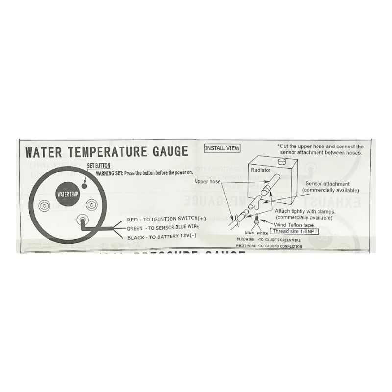 Температура воды Ket Gauge 8802 52 мм
