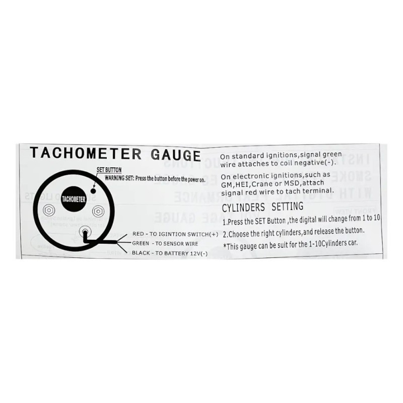 Тахометр Ket Gauge 8805 52 мм