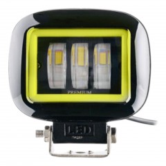 Фара рабочего света Leader + Yellow DRL 88BC FLOOD 3Ledx15W 10-60V/45W/6000K