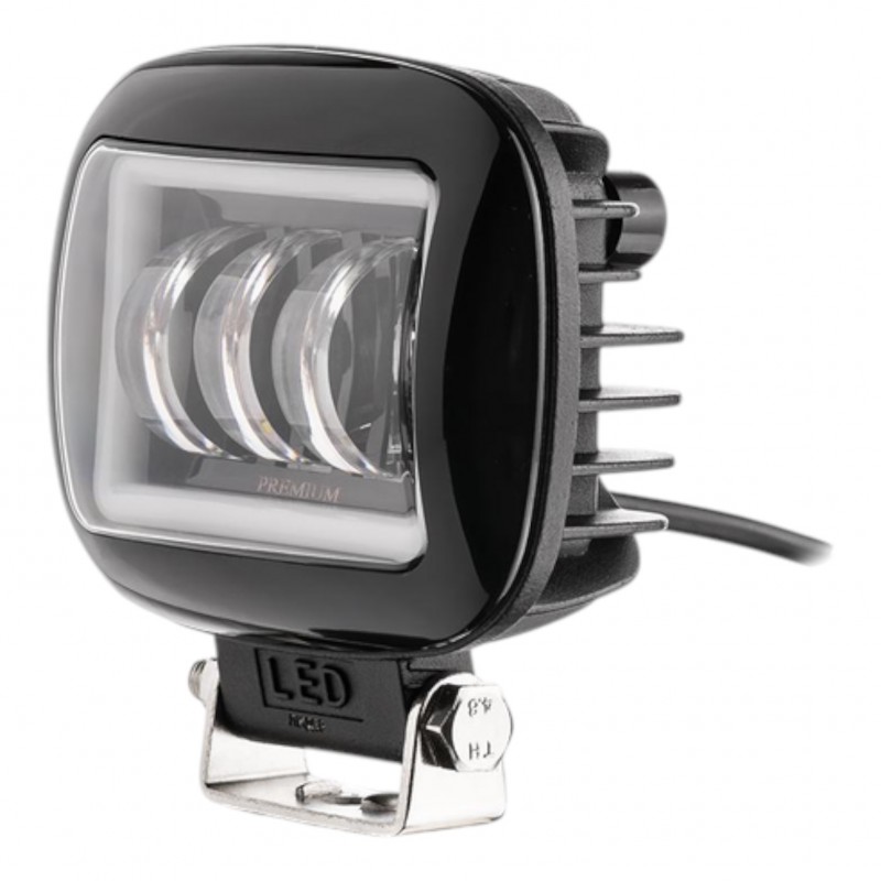 Фара рабочего света Leader + Yellow DRL 88BC FLOOD 3Ledx15W 10-60V/45W/6000K