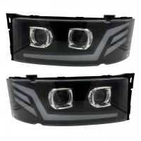 Світлодіодна фара Scania G440, G400, G450, P410, R420 60W ближнє і дальнє світло з ДХВ 2 шт