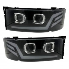 Светодиодная фара Scania G440, G400, G450, P410, R420 60W ближний и дальний свет с ДХО 2 шт