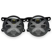 Противотуманные фары HD X 90mm Leader 30W белый свет с ДХО (f-4387)