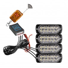 Стробоскоп 12 LED белый з пультом 4 шт