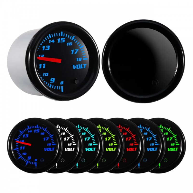 Вольтметр Ket Gauge 5201 RGB 52 мм