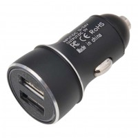 Автомобильное зарядное устройство Leader с 2 USB с подсветкой 5V 4.8A 12-24V Black