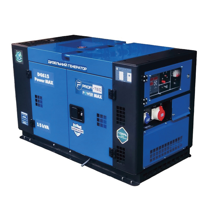 Генератор дизельний PROFI-TEC DGS15 Power MAX 220 В, 14.0 кВА / 11.5 кВт,