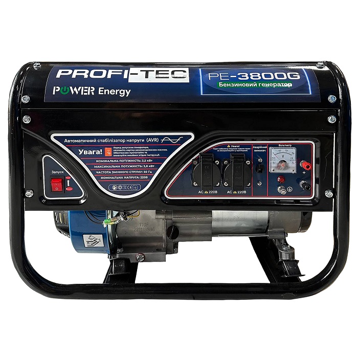 Генератор бензиновий PROFI-TEC PE-3800G (3.8 кВт, ручний стартер)