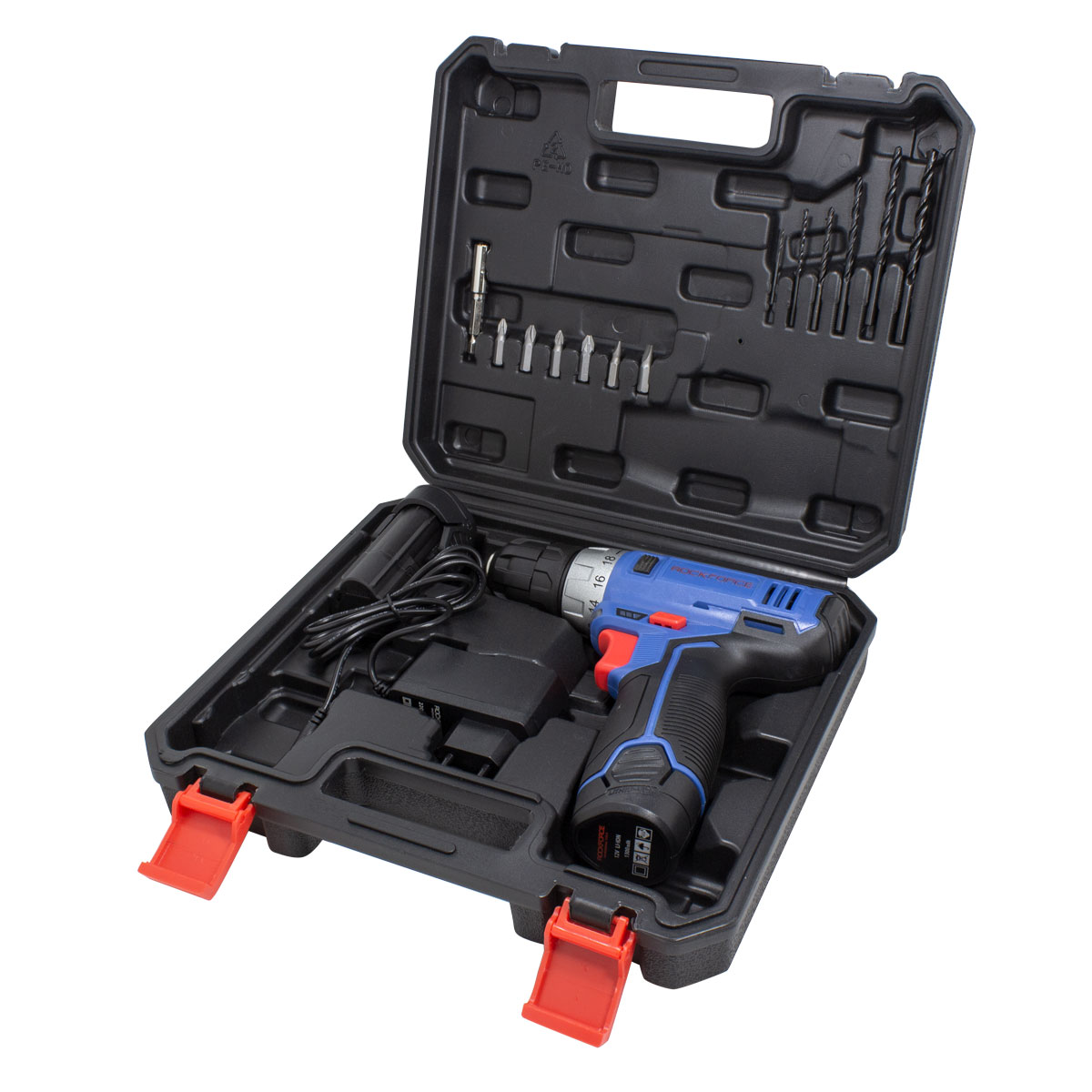Шуруповерт акумуляторний з набором комплектуючих Rock Force RF-BT-CD11-A1 12V