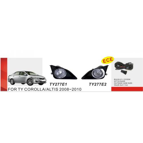 Фари дод. модель Toyota Corolla 2007-10/TY-277E2/H11-12V55W/ел. проводка