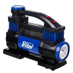 Компресор 'ViTOL' K-70 150psi/25Amp /90л/2 циліндра /шланг 1,0+5,0м/клеми