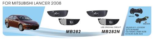 Фари дод. модель Mitsubishi Lancer 2007-16/MB-282N/H11-12V55W/ел.проводка