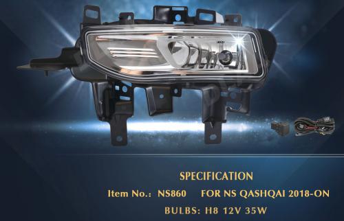 Фари дод. модель Nissan Qashqai 2017-21/NS-860/H8-12v35W/ел.проводка