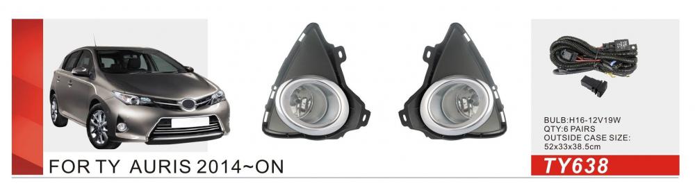 Фари дод. модель Toyota Auris 2013-15/TY-638A/H11-12V55W/eл.проводка