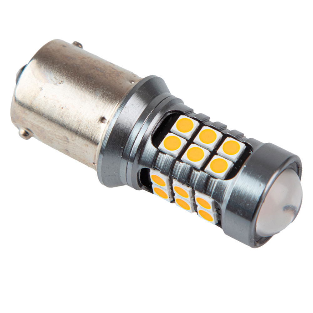 Лампа PULSO/габаритна/LED 1156/24+3SMD-3030/12-24v/2w/400lm Yellow