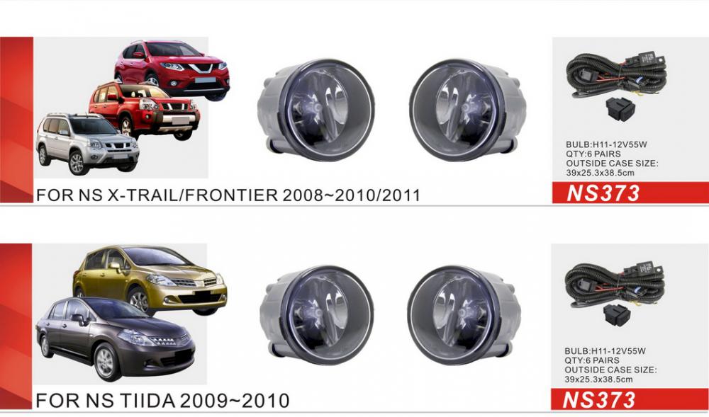 Фари дод. модель Nissan Tiida 2009-10/Murano 2009-12/X-Trail 2008-10/NS-373/H11-12v55W/ел.проводка