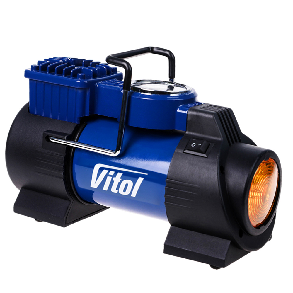 Компресор quot;ViTOL quot; K-60 150psi/15Amp/40л/Лiхтар/прикурювач